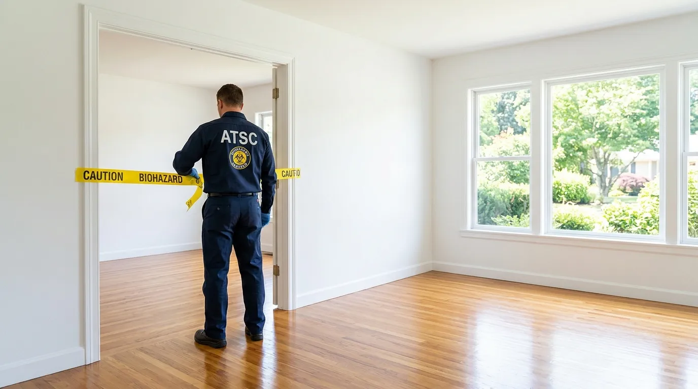 Certified biohazard cleanup crew performing Trauma Scene Cleanup in Biddeford